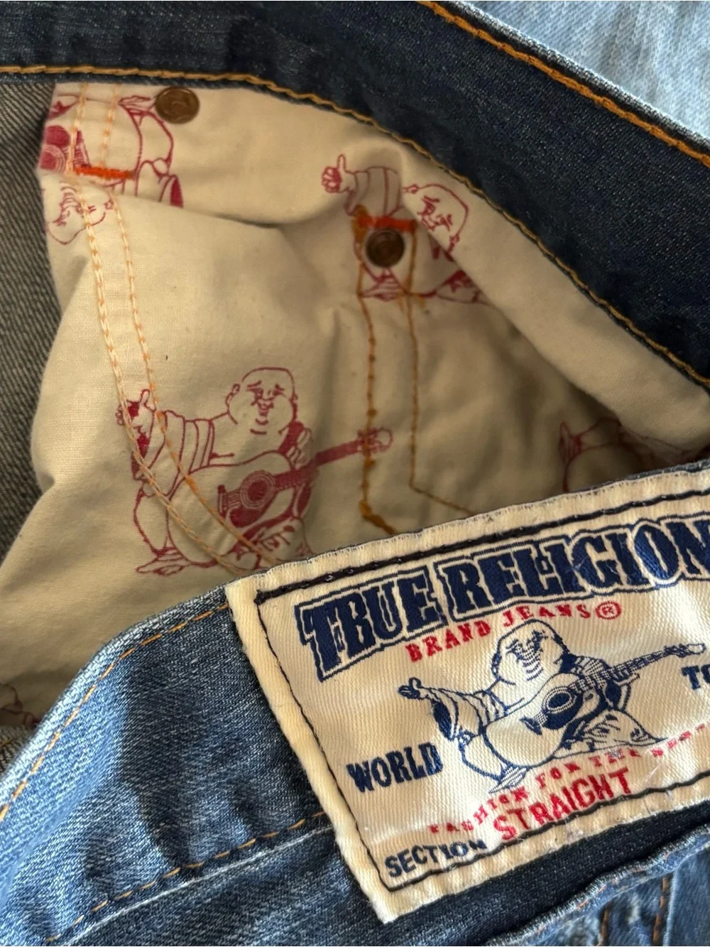 True Religion Horseshoe World Tour Section Straight Jeans Men’s 38x30 Y2K